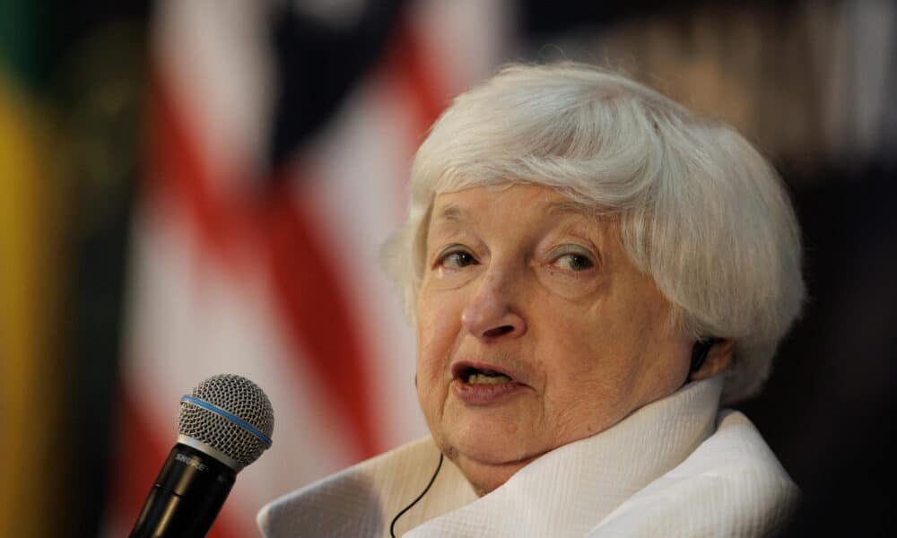 Imagen de archivo de la secretaria del Tesoro de Estados Unidos, Janet Yellen. EFE/ Isaac Fontana