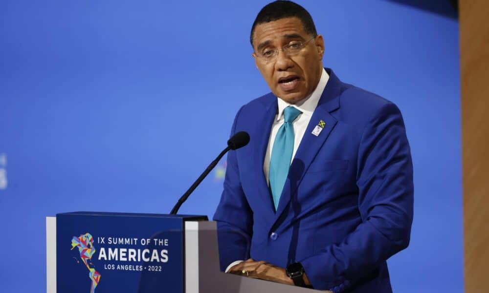 Foto de archivo del primer ministro de Jamaica, Andrew Holness. EFE/ Alberto Valdes