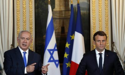 Foto archivo. Emmanuel Macron (derecha) y Benjamin Netanyahu (izquierda). EFE/EPA/PHILIPPE WOJAZER / POOL MAXPPP OUT[MAXPPP OUT]