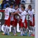 Jugadores de Guadalajara celebran un gol de Roberto Alvarado en el partido de la jornada 12 del torneo Apertura 2024. EFE/ David Martínez Pelcastre