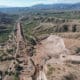 Fotografía aérea de la construcción de vías férreas, este jueves en la ciudad de Hermosillo en el estado de Sonora (México). EFE/Daniel Sánchez