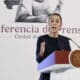 La presidenta de México, Claudia Sheinbaum, participa durante su conferencia de prensa matutina en Palacio Nacional en la Ciudad de México (México). EFE/ José Méndez