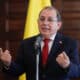 El vicecanciller de Colombia, Jorge Rojas habla durante una rueda de prensa este 9 de octubre de 2024, en Bogotá (Colombia). EFE/ Carlos Ortega