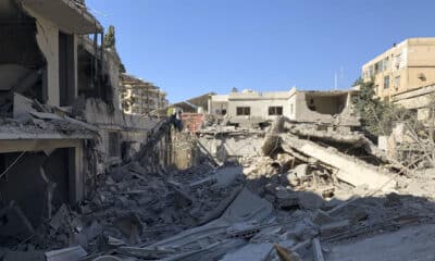 Foto de archivo de edificios derrumbados por bombardeos israelíes contra Tiro, en el sur del Líbano. EFE/ Noemí Jabois