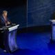 Fotografía de archivo de un debate en televisión entre la candidata demócrata y vicepresidenta de EE.UU., Kamala Harris, y el expresidente estadounidense y candidato republicano Donald Trump. EFE/EPA/DEMETRIUS FREEMAN / POOL