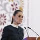 La presidenta de México, Claudia Sheinbaum, habla durante una rueda de prensa este jueves en el Palacio Nacional en la Ciudad de México (México). EFE/ Mario Guzmán