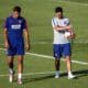 Rodrigo Hernández y Simeone, en una foto de archivo en un entrenamiento del Atlético de Madrid en julio de 2018. EFE / Rodrigo Jimenez