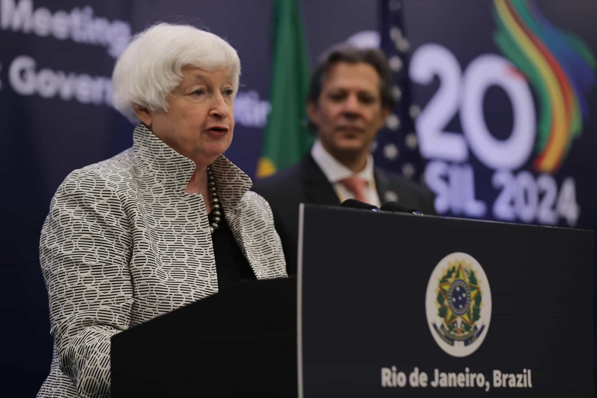 Imagen de archivo de aa secretaria del Tesoro de los Estados Unidos, Janet L. Yellen. EFE/ André Coelho