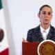 La presidenta de México, Claudia Sheinbaum, habla durante su conferencia de prensa matutina este lunes en Palacio Nacional de la Ciudad de México (México). EFE/Mario Guzmán