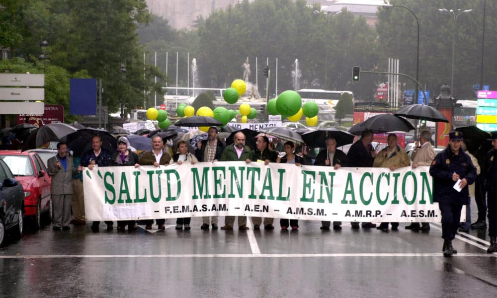 Manifestación en Madrid con motivo de la celebración del Día Mundial de la Salud Mental.EFE/ARCHIVO/JL Pino