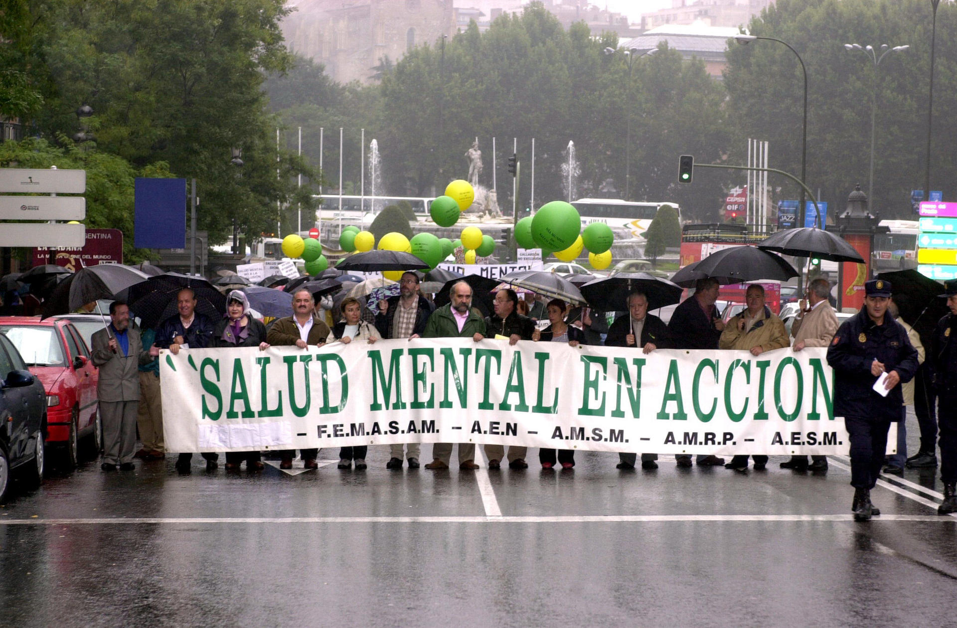 Manifestación en Madrid con motivo de la celebración del Día Mundial de la Salud Mental.EFE/ARCHIVO/JL Pino