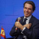 El expresidente del Gobierno español José María Aznar habla durante una conferencia en la Asociación Comercial de São (Brasil). EFE/ Sebastiao Moreira