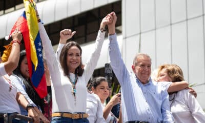 Imagen de archivo de los líderes opositores venezolanos María Corina Machado y Edmundo González Urrutia. EFE/ Ronald Peña R.