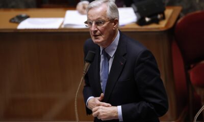 El primer ministro francés, el conservador Michel Barnier, el pasado día 2 ante la Asamblea. EFE/EPA/YOAN VALAT