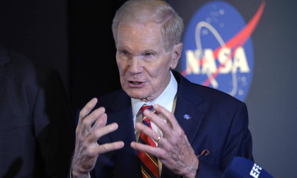 El administrador de la NASA, Bill Nelson, habla durante una rueda de prensa. Fotografía de archivo. EFE/ Lenin Nolly