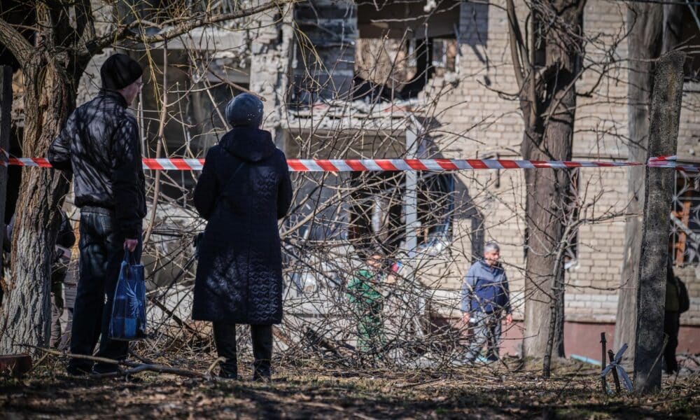 Imagen de archivo de los destrozos causados por un ataque ruso en la región de Donetsk. EFE/EPA/YEVGEN HONCHARENKO