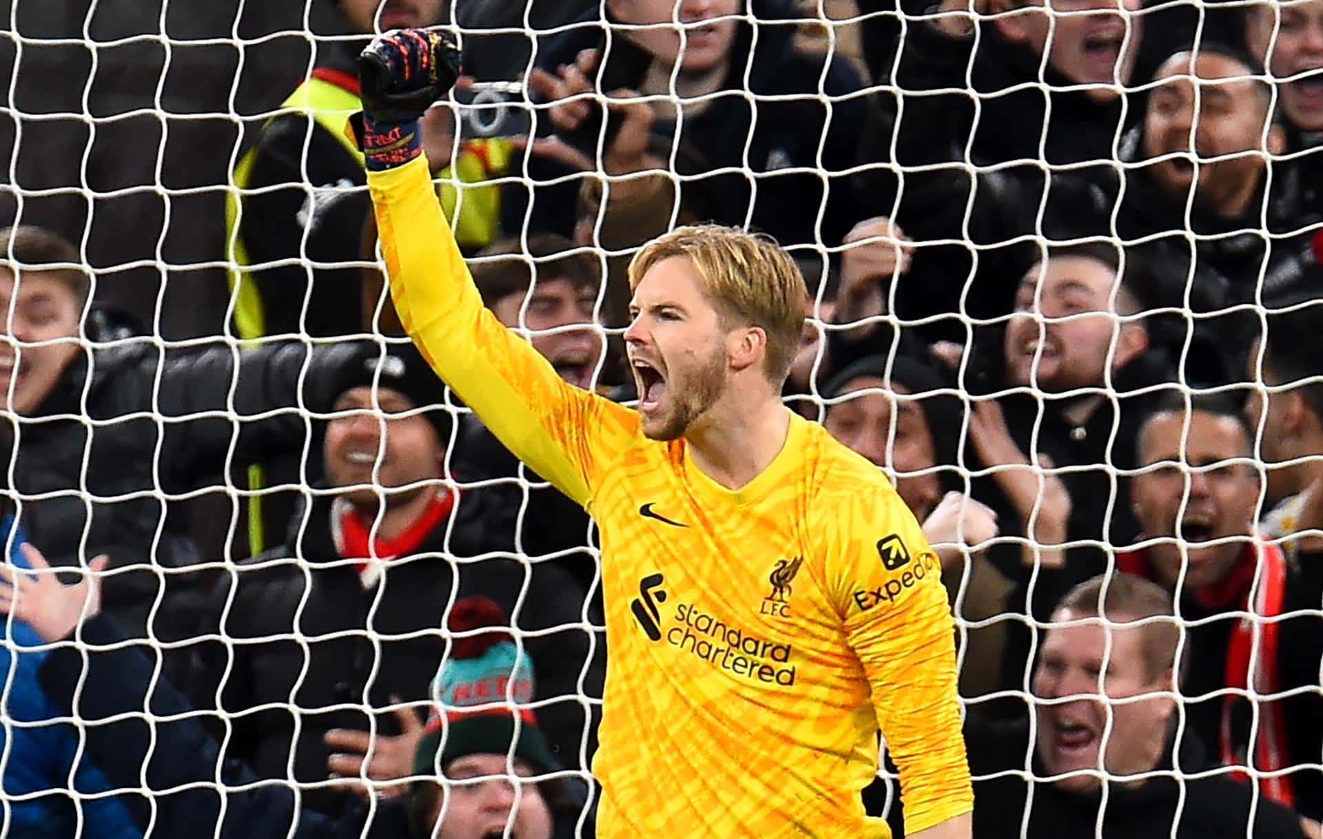 El portero del Liverpool Caoimhin Kelleher en Anfield, Liverpool, Reino Unido. EFE/EPA/PETER POWELL