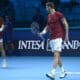 Los tenistas Marcel Granollers, de España, y Horacio Zeballos, de argentina, durante el partido d dobles de las Nitto ATP Finals en Turín, Italia. EFE/EPA/MASSIMO RANA