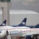 Fotografía de aviones de la empresa Aeromexico en Ciudad de México (México). Archivo. EFE/ Sáshenka Gutiérrez