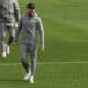 Simeone, durante el entrenamiento de este sábado. EFE/ Chema Moya