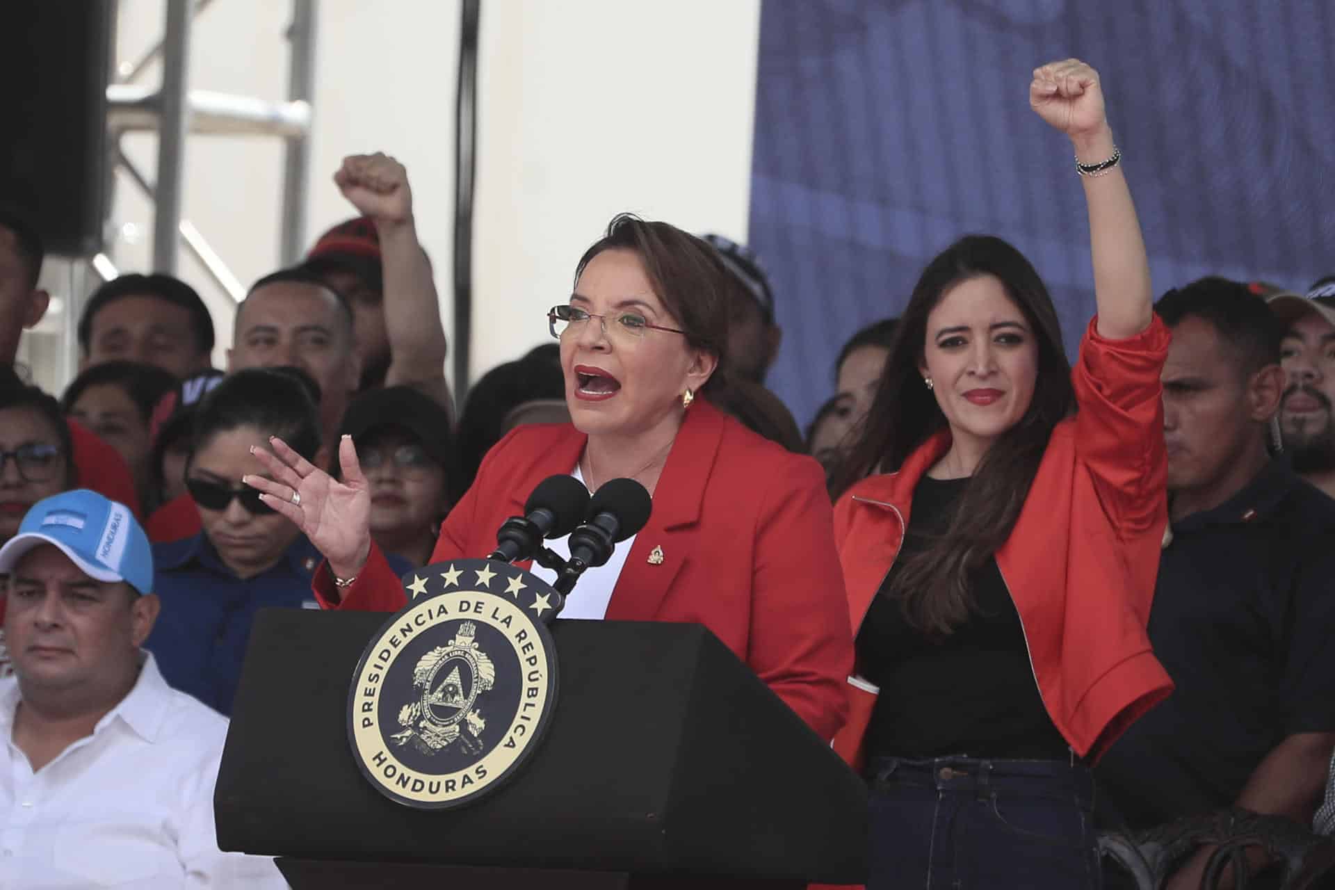 Fotografía de archivo en donde se ve a la presidenta de Honduras, Xiomara Castro. EFE/ Gustavo Amador