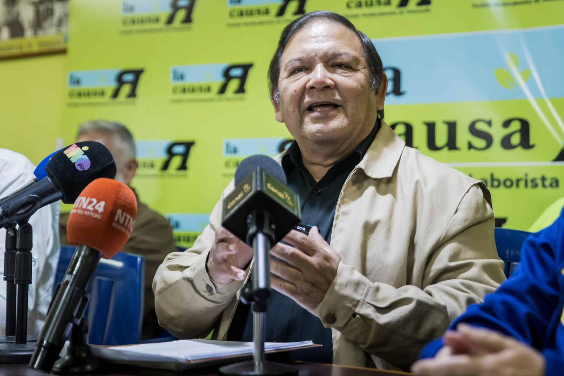 Fotografía de archivo del excandidato presidencial Andrés Velásquez en una rueda de prensa en Caracas (Venezuela).EFE/ Miguel Gutiérrez