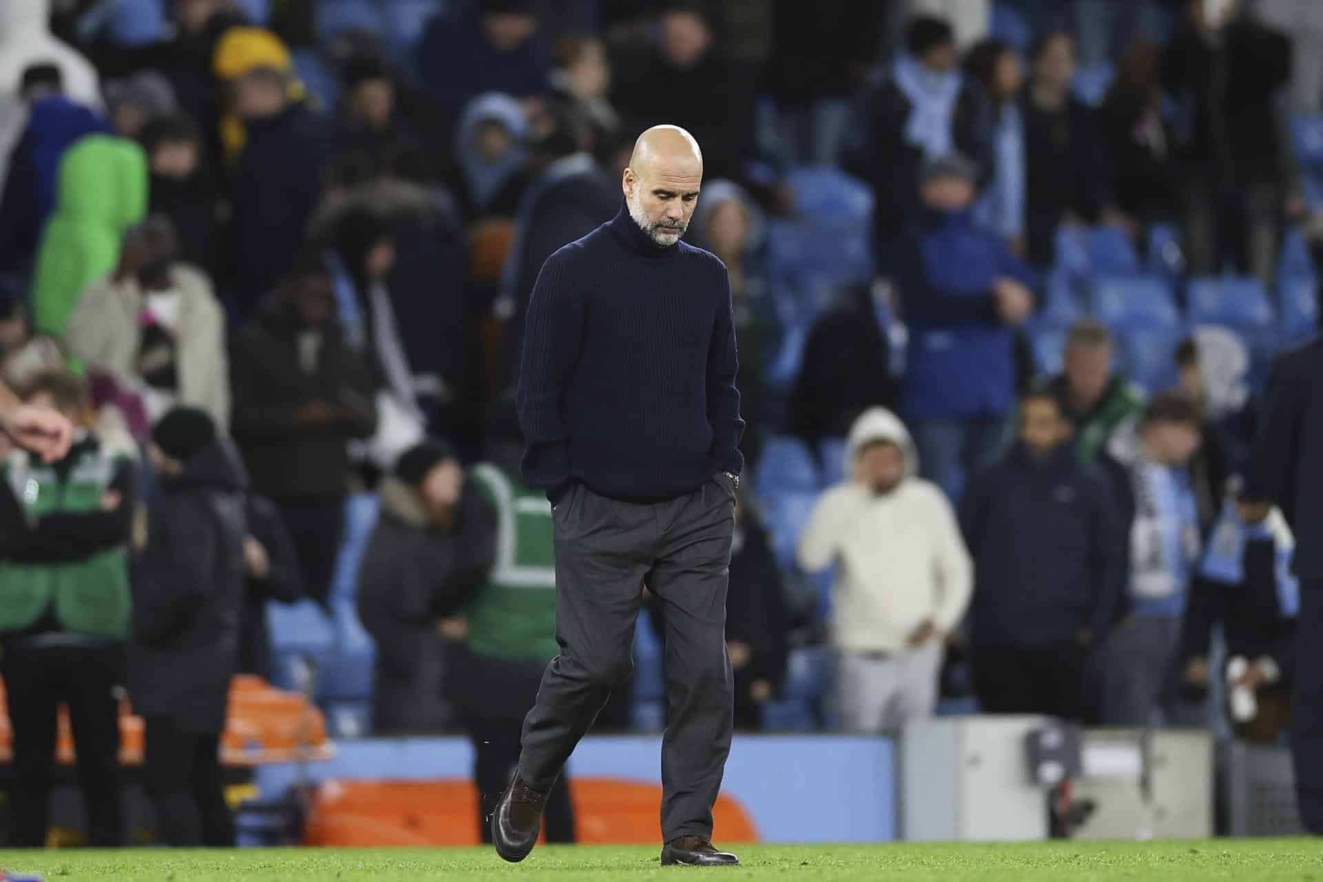 Pep Guardiola, tras el 0-4 con el Tottenham. EFE/EPA/ADAM VAUGHAN.