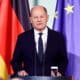 El canciller alemán, Olaf Scholz, hace una declaración sobre los resultados de las elecciones presidenciales estadounidenses de 2024 en la Cancillería de Berlín, el 6 de noviembre de 2024. EFE/EPA/FILIP SINGER