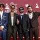 Fotografía del 14 de noviembre del 2024 de los integrantes de la banda venezolana Rawayana durante la entrega de los Premios Latin Grammy en el Kaseya Center de Miami, Florida (Estados Unidos). EFE/Eva Marie Uzcátegui