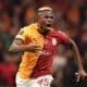 El delantero nigeriano del Galatasaray Victor Osimhen celebra su gol contra el Tottenham. EFE/EPA/ERDEM SAHIN