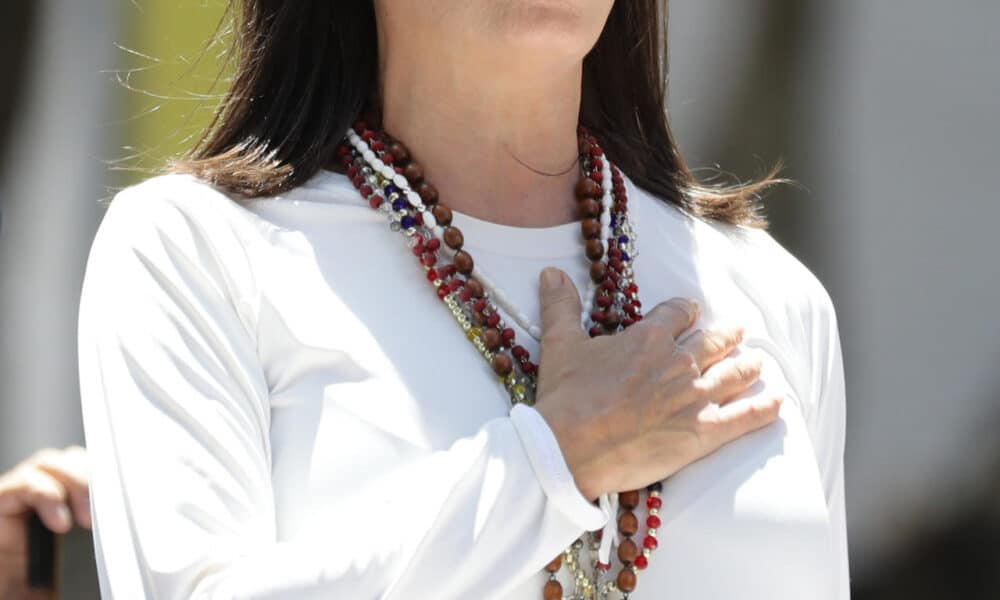 Fotografía de la líder opositora venezolana María Corina Machado. EFE/ Ronald Peña