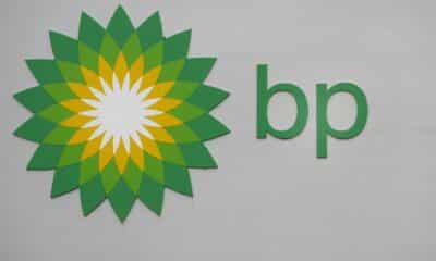 Imagen de archivo del logo de la British Petroleum (BP). EFE/AARON M. SPRECHER