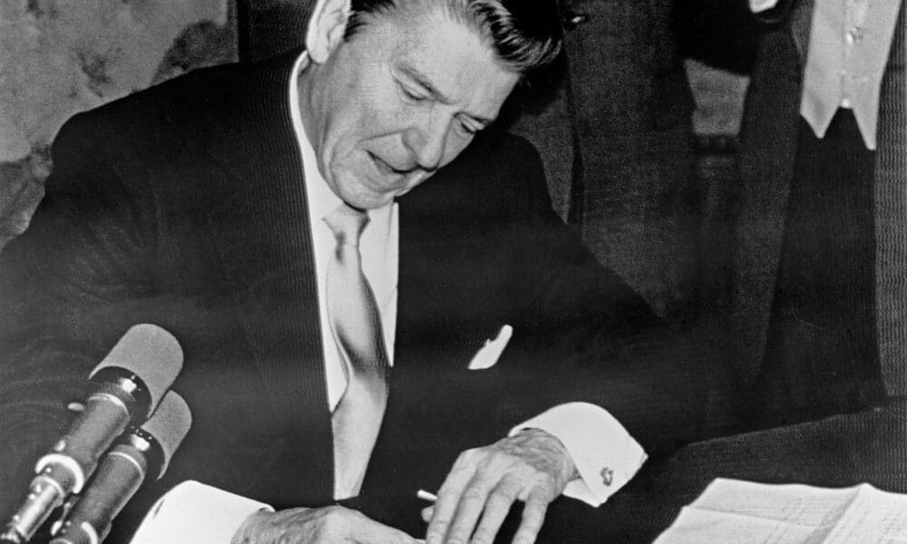 El presidente de los Estados Unidos, Ronald Reagan. EFE/UPI/Archivo/yv