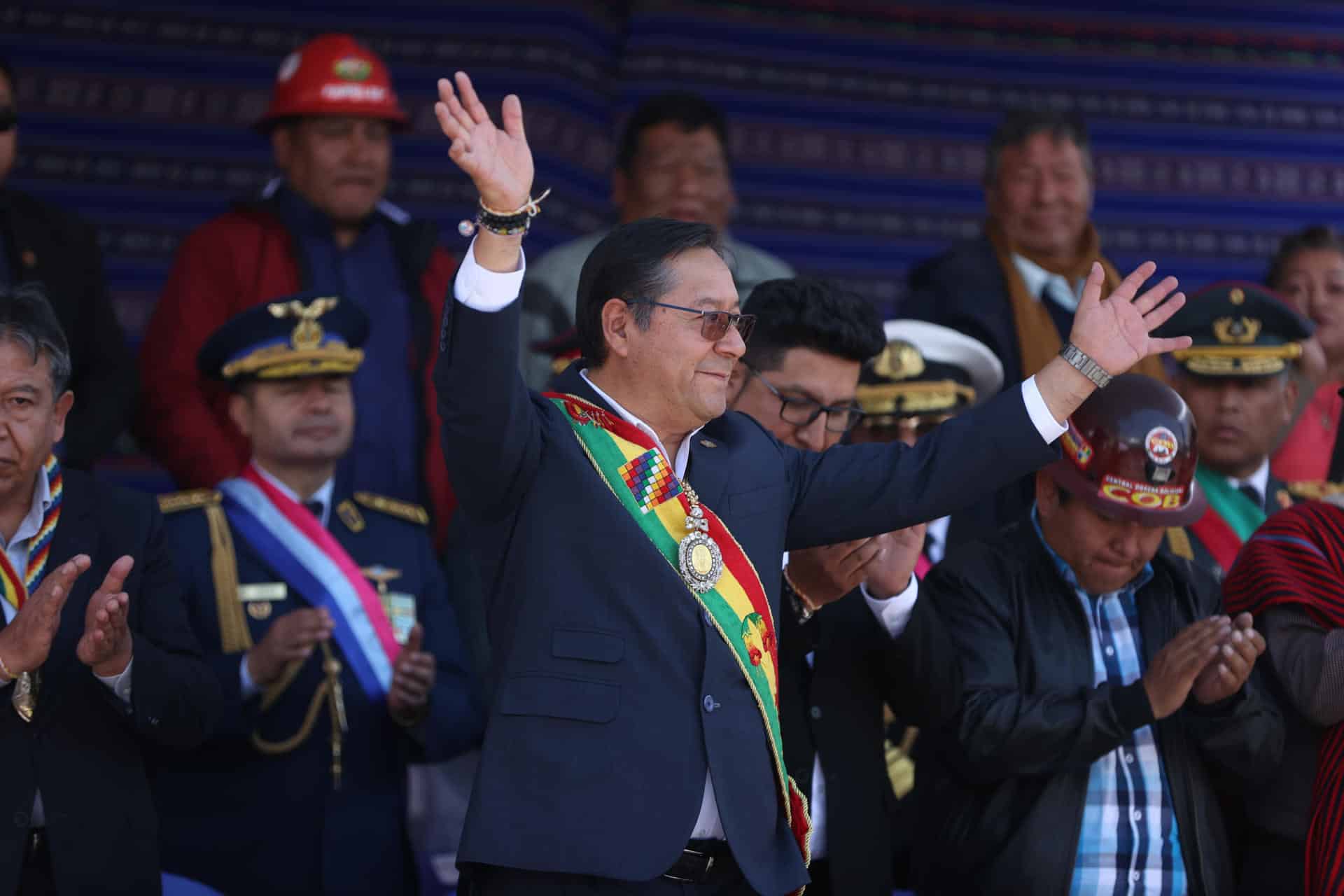 Fotografía de archivo del presidente de Bolivia, Luis Arce. EFE/ Luis Gandarillas