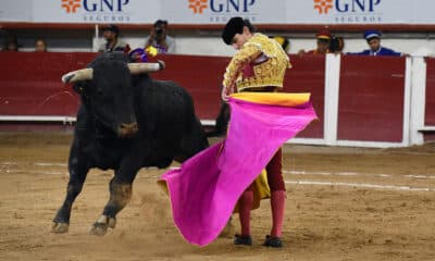 Imagen de archivo del torero español Juan Ortega durante una corrida de toros en la Plaza Monumental de Aguascalientes (México). EFE/Tadeo Alcina