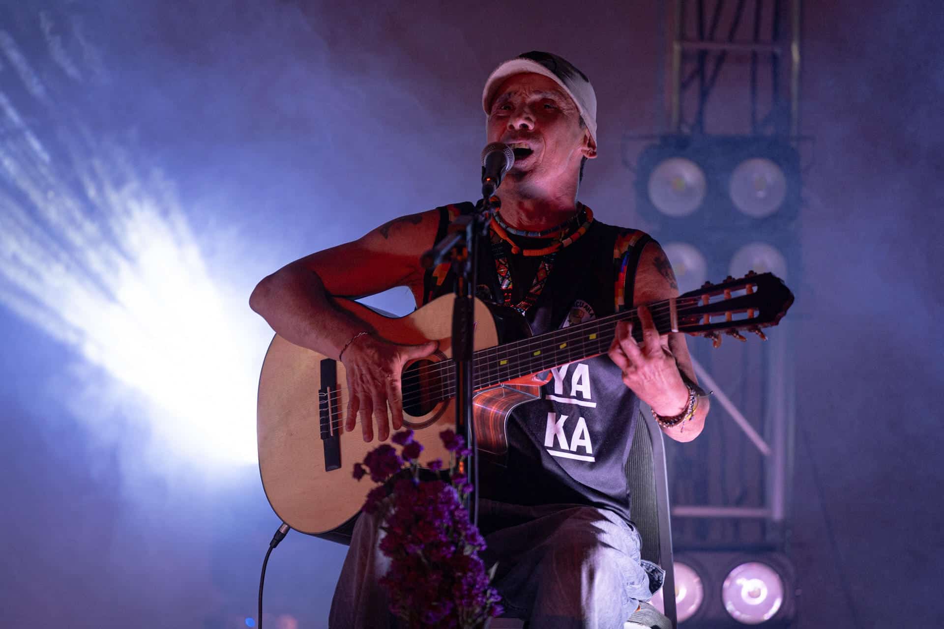 El cantante franco-español, Manu Chao, se presenta en el Parque de la Industria como parte de su gira, este 20 de noviembre de 2024, en la Ciudad de Guatemala (Guatemala). EFE/ David Toro