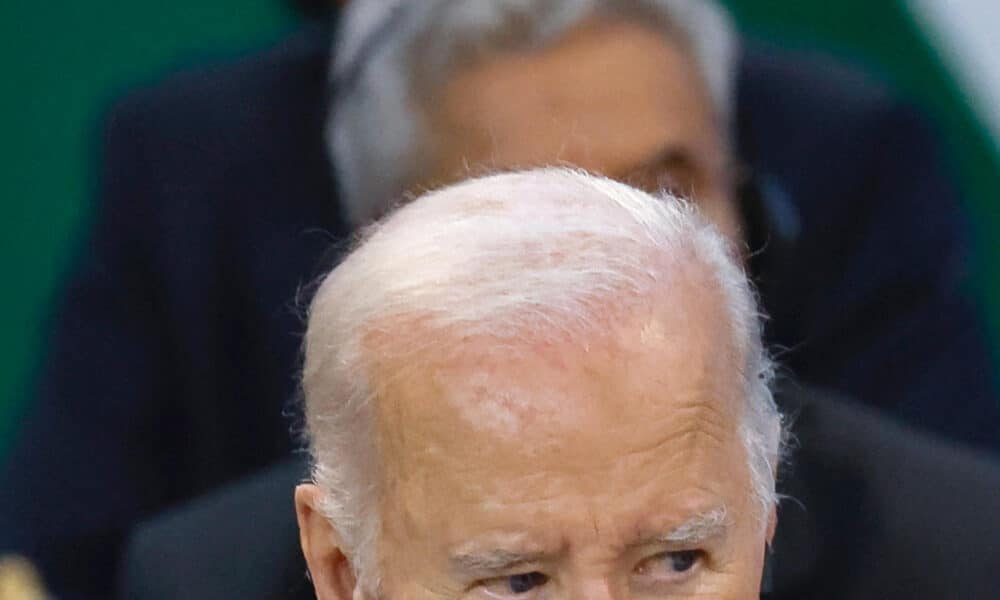 El presidente de Estados Unidos, Joe Biden, participa durante la apertura de la Cumbre de jefes de Estado del G20 que comenzó este lunes en Río de Janeiro (Brasil). EFE/ Antonio Lacerda