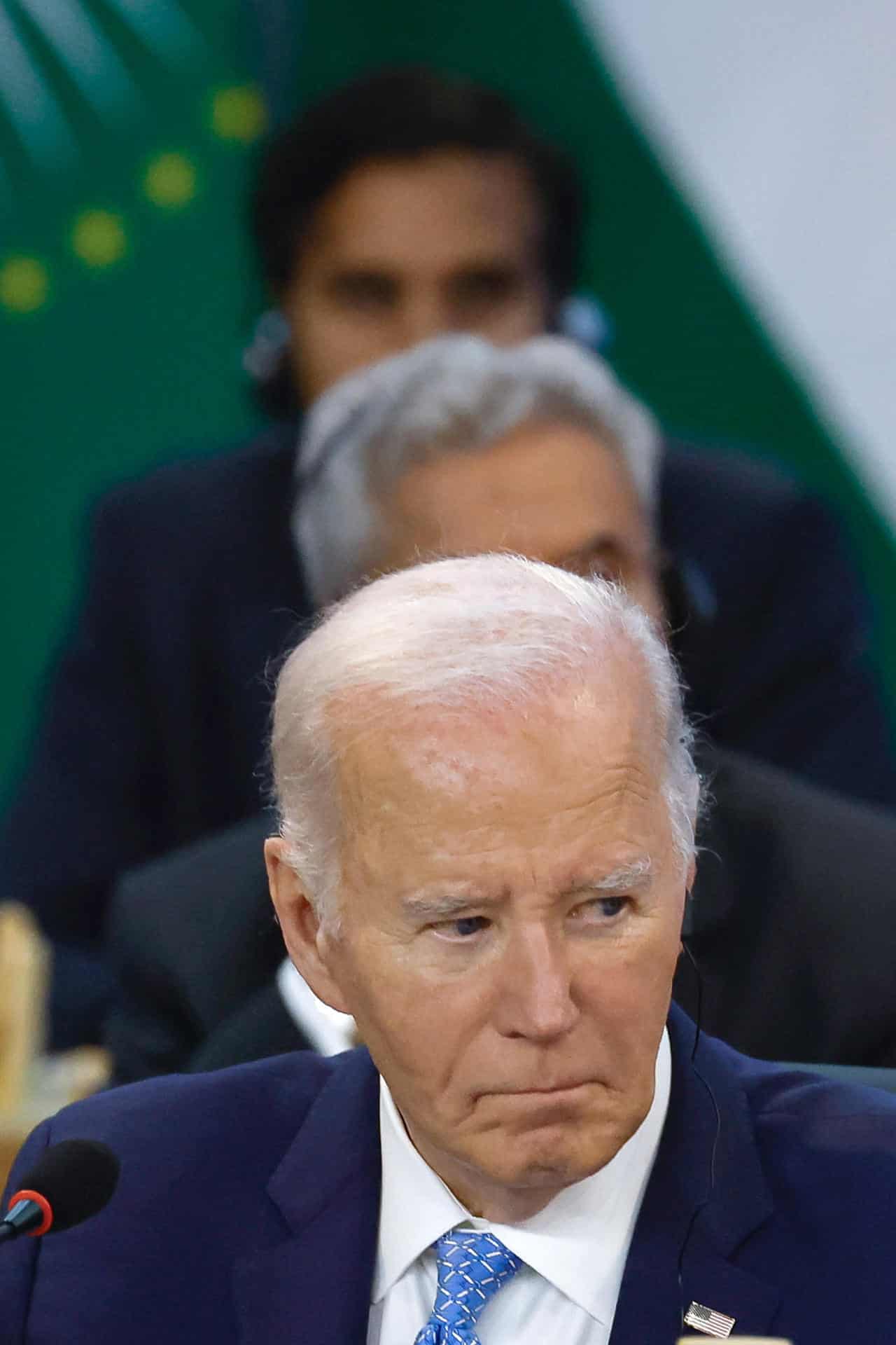 El presidente de Estados Unidos, Joe Biden, participa durante la apertura de la Cumbre de jefes de Estado del G20 que comenzó este lunes en Río de Janeiro (Brasil). EFE/ Antonio Lacerda