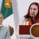 La representante de ONU Mujeres en México, Moni Pizani, habla durante una rueda de prensa este lunes, en Palacio Nacional en Ciudad de México (México). EFE/ Mario Guzmán