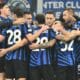 El jugador del Inter Milan celebra el 1-0 durante el partido de la quinta jornada de la UEFA Champions League que han jugado Inter Milan y RB Leipzig en el Giuseppe Meazza stadium en Milan, Italia. EFE/EPA/Daniel Dal Zennaro