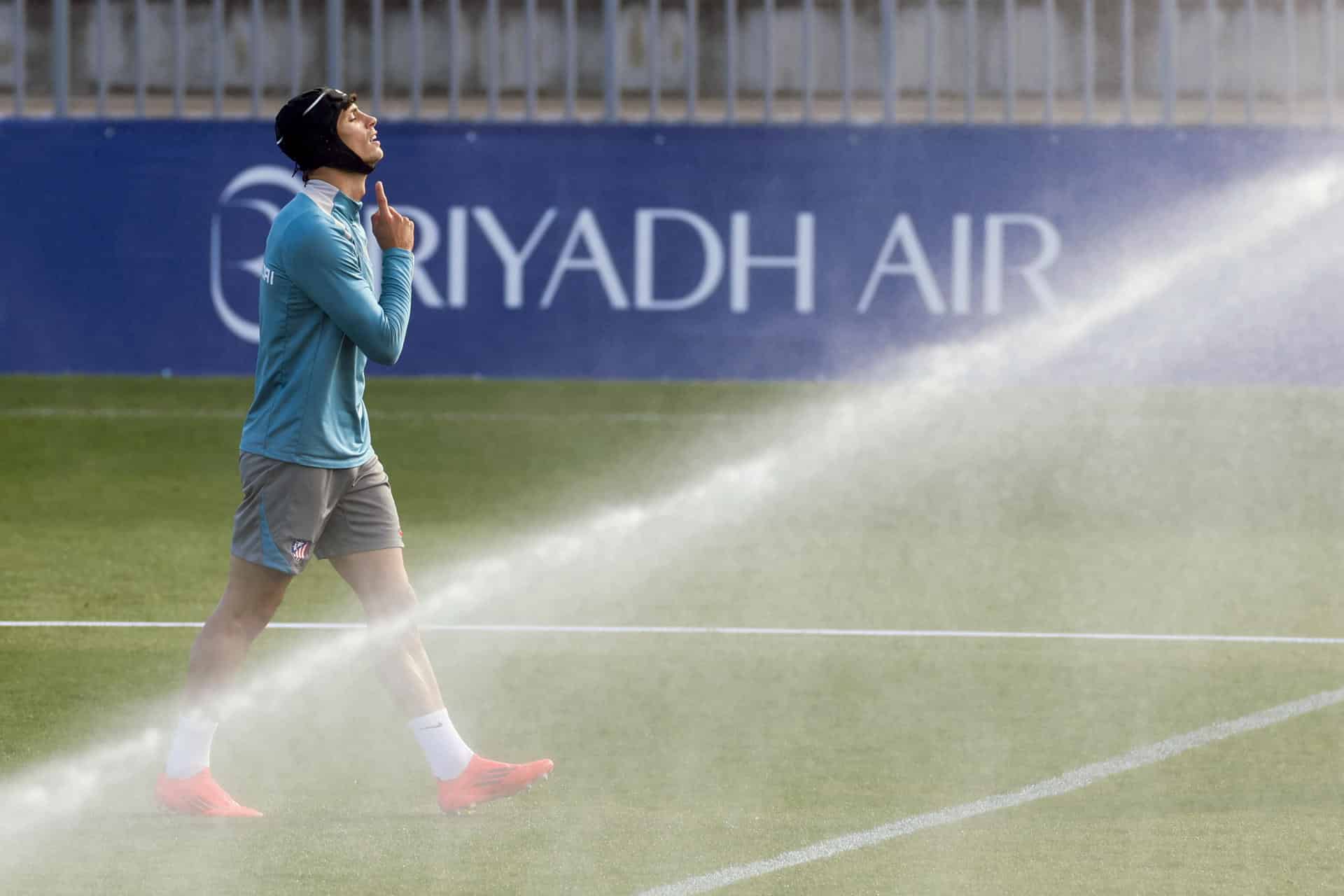 Le Normand, en el entrenamiento de este viernes. EFE/ Mariscal