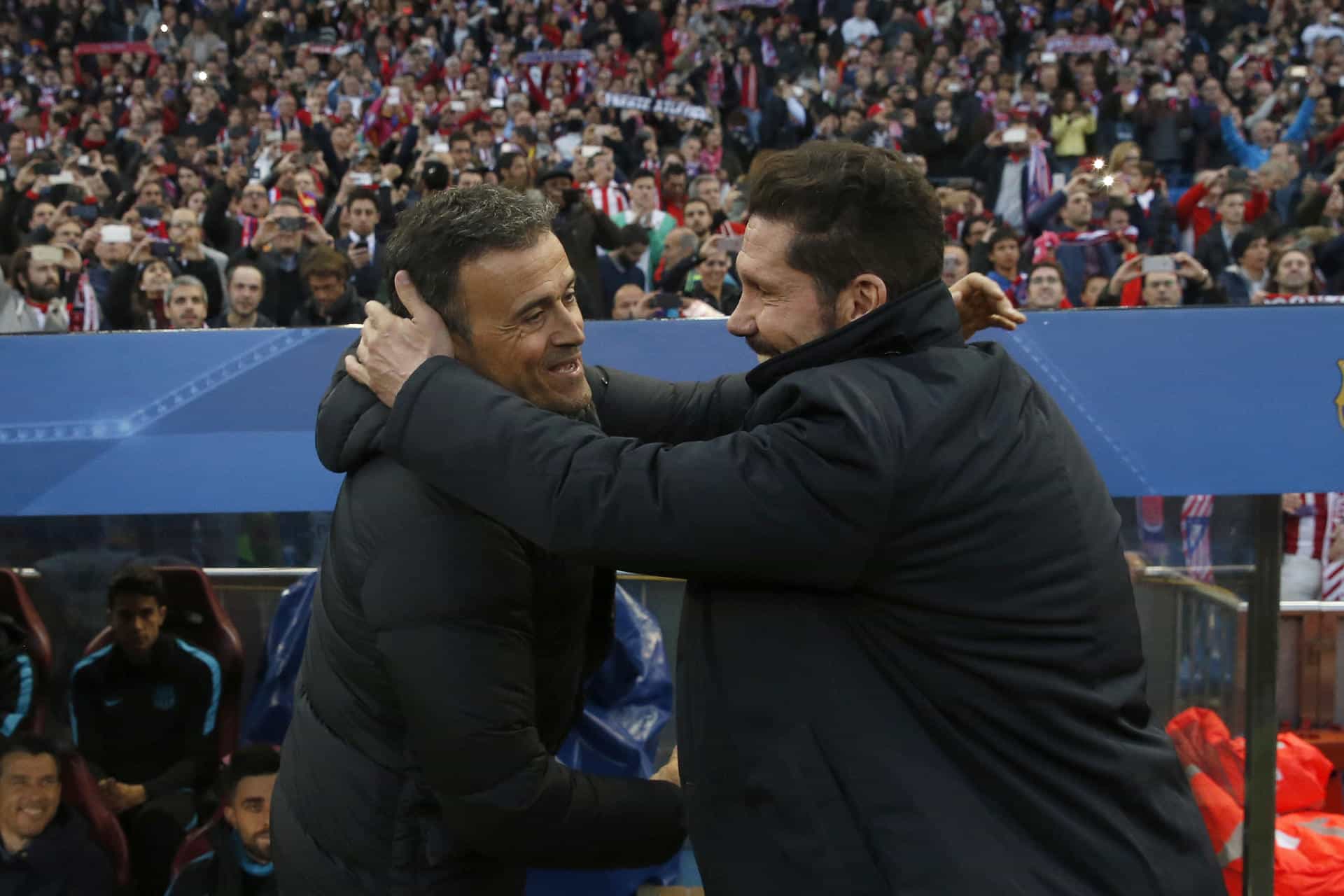 Simeone y Luis Enrique, en una foto de archivo. EFE/Kiko Huesca