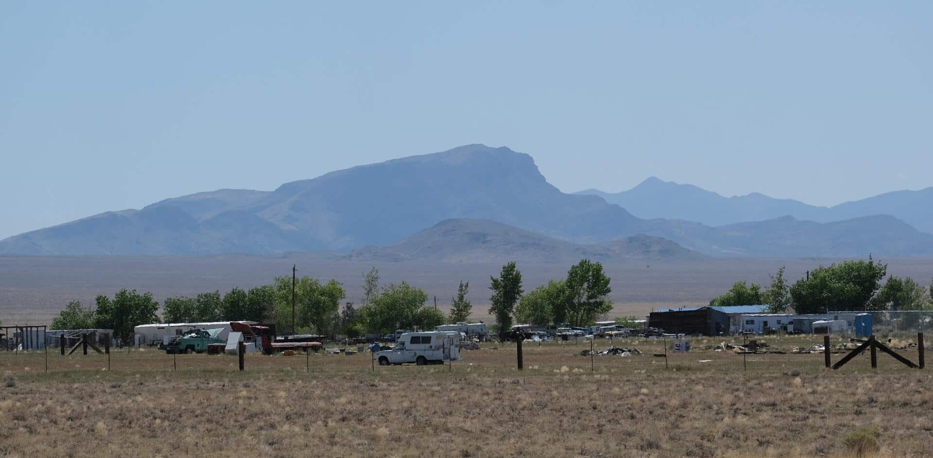 Fotografía del pueblo Rachel, el 9 de agosto de 2023, en Nevada (Estados Unidos). Archivo. EFE/ Guillermo Azábal