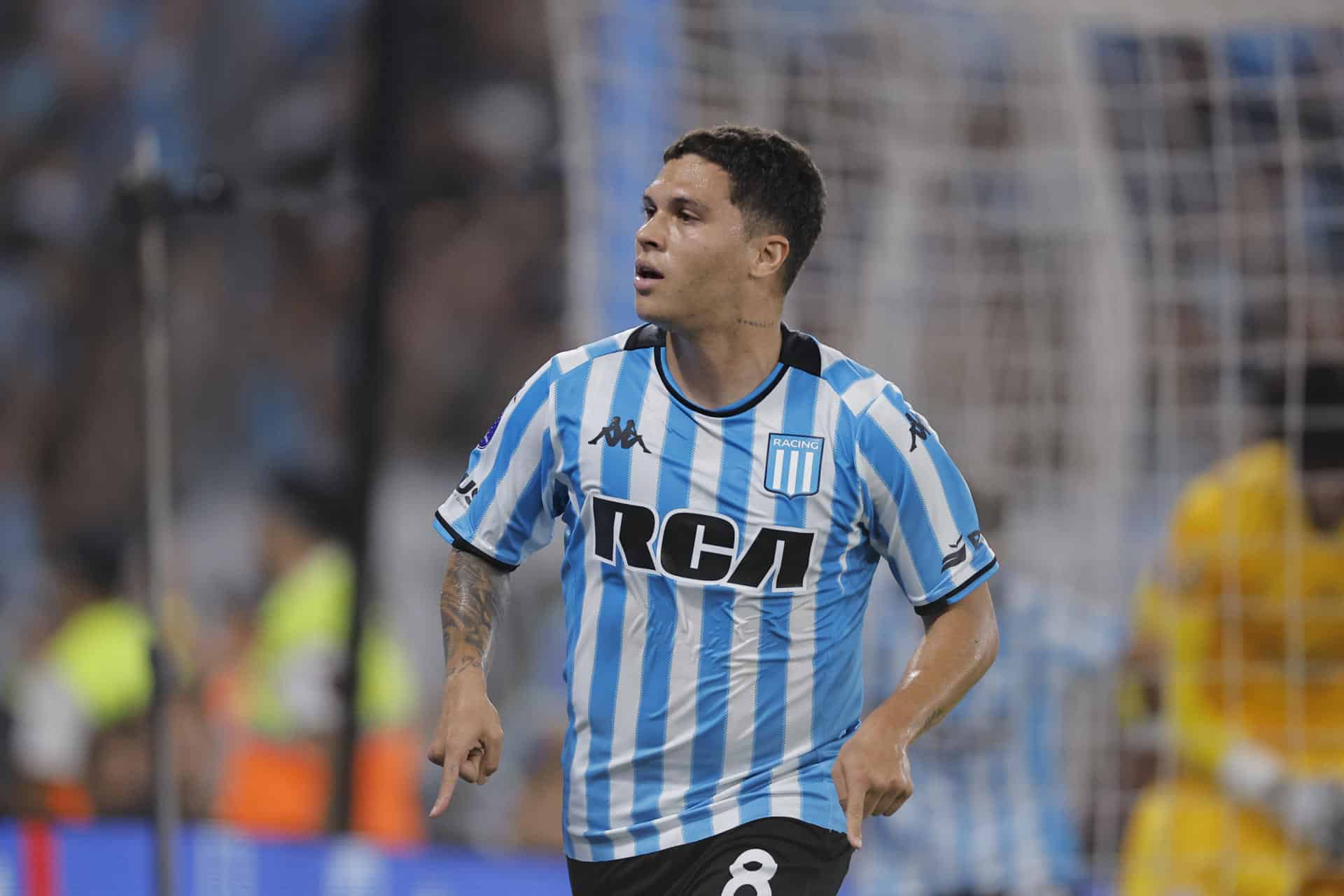 Juan Fernando Quintero de Racing Club, en una imagen de archivo. EFE/ Juan Ignacio Roncoroni