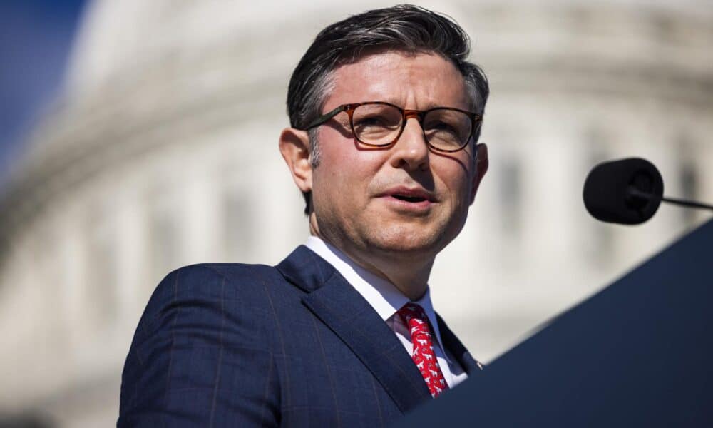 El presidente de la Cámara de Representantes de Estados Unidos, Mike Johnson, en una foto de archivo. EFE/EPA/JIM LO SCALZO