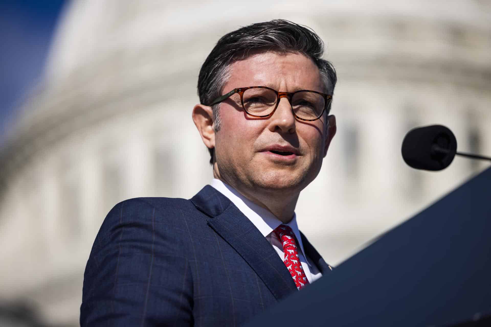 El presidente de la Cámara de Representantes de Estados Unidos, Mike Johnson, en una foto de archivo. EFE/EPA/JIM LO SCALZO