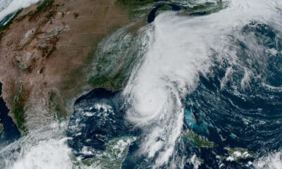 Fotografía satelital del 26 de septiembre de 2024, cedida por la Oficina Nacional de Administración Oceánica y Atmosférica (NOAA), que muestra al huracán Helene acercándose a Florida. EFE/NOAA