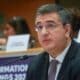 Apostolos Tzitzikostas, Comisionado europeo designado para el Transporte Sostenible y el Turismo, asiste a su audiencia de confirmación ante los comités del Parlamento Europeo en Bruselas, Bélgica, el 4 de noviembre de 2024. (Bélgica, Bruselas) EFE/OLIVIER HOSLET