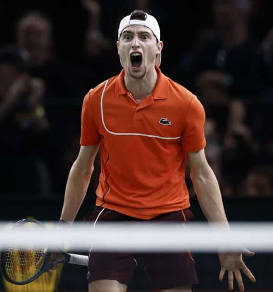 Ugo Humbert, tras su victoria. EFE/EPA/YOAN VALAT