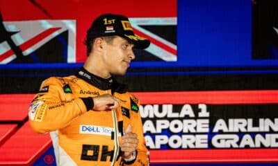 Fotografía de archivo del piloto británico de la escudería de F1 McLaren Lando Norris. EFE/TOM WHITE